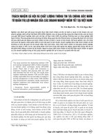 TRÁCH NHIỆM xã hội và CHẤT LƯỢNG THÔNG TIN tài CHÍNH 