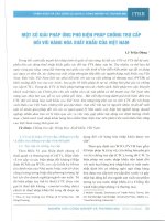 Một số giải pháp ứng phó biện pháp chống trợ cấp đối với hàng hóa xuất khẩu của việt nam 