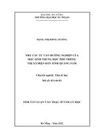 Nhu cầu tư vấn hướng nghiệp của học sinh trung học phổ thông thị xã điện bàn tỉnh quảng nam 1 