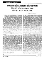 Môn lich sử đảng cộng sản việt nam trong đào tạo đại học ở việt nam hiện nay 