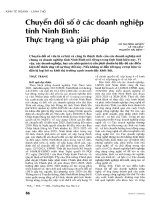 Chuyển đổi số ở các doanh nghiệp tỉnh ninh bình  thực trạng và giải pháp 