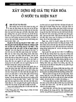 Xây dựng hệ giá trị văn hoá ở nước ta hiện na 