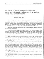 Phân tầng xã hội và phân hoá giàu nghèo trong quá trình phát triển kinh tế thị trường và hội nhập kinh tế quốc tế 