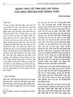 Nhận thức về tình dục an toàn của sinh viên đại học đồng tháp 