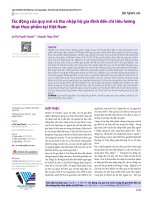 Tác động của quy mô và thu nhập hộ gia đình đến chi tiêu lương thực thực phẩm tại việt nam 