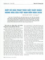 Một số giải pháp thúc đẩy xuất khẩu hàng hóa của việt nam đến năm 2030 