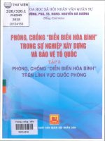 Phòng, chống diễn biến hòa bình trong sự nghiệp xây dựng và bảo vệ tổ quốc sách chuyên khảo  tập 5, phòng, chống diễn biến hòa bình trên lĩnh vực quốc phòng 