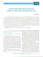 Giải pháp hoàn thiện thể chế, chính sách nhằm phát triển kinh tế tuần hoàn ở việt nam 