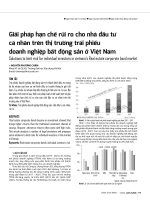Giải pháp hạn chế rủi ro cho nhà đầu tư cá nhân trên thị trường trái phiếu doanh nghiệp bất động sản ở việt nam 