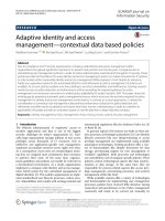 adaptive identity and access management contextual data based policies 