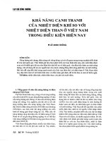 Khả năng cạnh tranh của nhiệt điện khí so với nhiệt điện than ở việt nam trong điều kiện hiện nay 
