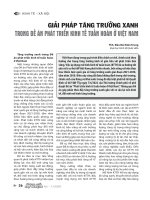 Giải pháp tăng trưởng xanh trong đề án phát triển kinh tế tuần hoàn ở việt nam 