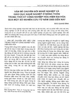 Vấn đề biến đổi nghề nghiệp và giáo dục nghề nghiệp ở nông thôn trong thời kỳ công nghiệp hóa - hiện đại hóa qua một số nghiên cứu từ năm 2000 đến nay.pdf