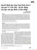 Quyết định lựa chọn loại hình nhà ở của gen y ở hà nội   sự tác động của quy mô gia đình và thu nhập 