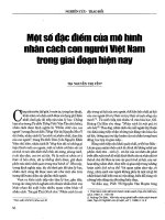 Một số đặc điểm của mô hình nhân cách con người việt nam trong giai đoạn hiện nay 
