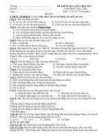 6 đề giữa kì 1 vật lí lớp 8 ma trận đặc tả đáp án đầy đủ 2022   2023 