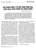 Xây dựng nền y tế việt nam hiện đại, hiệu quả, phát triển và công bằng 