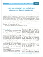 Chiến lược công nghiệp hoá mới ở việt nam đến năm 2030, tầm nhìn đến năm 2035 