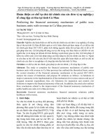 Hoàn thiện cơ chế tự chủ tài chính của các đơn vị sự nghiệp y tế công lập có thu tại tỉnh cà mau 