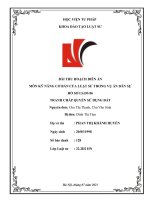 BÀI THU HOẠCH DIỄN ÁN MÔN KỸ NĂNG CƠ BẢN CỦA LUẬT SƯ TRONG VỤ ÁN DÂN SỰ HỒ SƠ LS.DS 06 TRANH CHẤP QUYỀN SỬ DỤNG ĐẤT