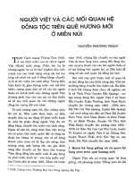 Người việt và các mối quan hệ đồng tộc trên quê hương mới ở miền núi 