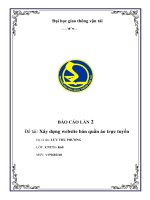 BÁO cáo lần 2 đề tài xây dựng website bán quần áo trực tuyến 