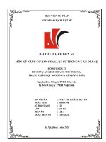 BÀI THU HOẠCH DIỄN ÁN MÔN KỸ NĂNG CƠ BẢN CỦA LUẬT SƯ TRONG VỤ ÁN DÂN SỰ HỒ SƠ LS.DS 13 HỒ SƠ VỤ ÁN KINH DOANH THƯƠNG MẠI TRANH CHẤP HỢP ĐỒNG MUA BÁN HÀNG HÓA