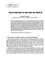 Phụ nữ việt nam và việc tham gia chính trị 
