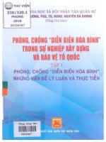Phòng, chống diễn biến hòa bình trong sự nghiệp xây dựng và bảo vệ tổ quốc  sách chuyên khảo  tập 1, phòng, chống diễn biến hòa bình   những vấn đề lý luận và thực tiễn 