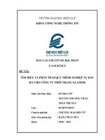 TÌM HIỂU VÀ PHÂN TÍCH QUY TRÌNH NGHIỆP VỤ ĐẦU RA CHO CÔNG TY THỜI TRANG GLAMOR