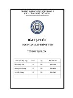 bài tập lớn học phần lập trình web đề tài quản lý khách sạn