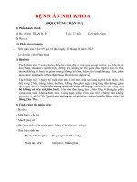 Bệnh án NHI Hội chứng thận hư
