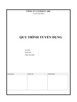 QUY TRÌNH TUYỂN DỤNG