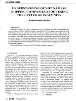 Hiểu biết của các công ty vận tải biển tại việt nam về việc sử dụng thư đảm bảo trong vận chuyển hàng hóa bằng đường biển
