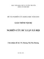 Nghiên cứu dư luận xã hội giáo trình nội bộ  