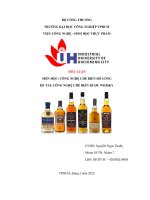 TIỂU LUẬN môn học CÔNG NGHỆ CHẾ BIẾN đồ UỐNG đề tài CÔNG NGHỆ CHẾ BIẾN rượu WHISKY