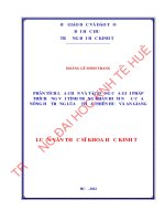 Phân tích lựa chọn và tác động của giải pháp thích ứng với tình trạng khan hiếm nước của nông hộ trồng lúa ở Thừa Thiên Huế và An Giang
