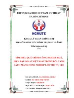 TÌM HIỂU QUÁ TRÌNH CÔNG NGHIỆP HOÁ,  HIỆN ĐẠI HOÁ Ở VIỆT NAM TRONG BỐI CẢNH  CÁCH MẠNG CÔNG NGHIỆP LẦN THỨ TƯ (4.0)