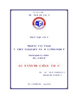 (Luận văn thạc sĩ) Pháp luật Việt Nam về chuyển giao quyền sở hữu công nghiệp