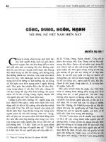 Công,Dung, ngôn, hạnh với phụ nữ việt nam hiện nay 