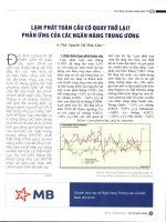 Lạm phát toàn cầu có quay trở lại  phản ứng của các ngân hàng trung ương 