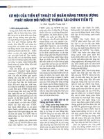 Cơ hội của tiền kỹ thuật số ngân hàng trung ương phát hành đối với hệ thống tài chính tiền tệ 