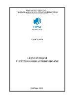 (Khóa luận tốt nghiệp file word) Giải pháp nâng cao trải nghiệm khách hàng sử dụng dịch vụ Fiber tại VNPT Hải Phòng