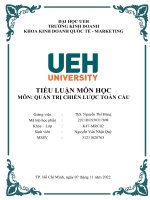 TIỂU LUẬN QUẢN TRỊ CHIẾNLƯỢCTOÀNCẦU phân tích quyết định thâu tóm tandem computer và digital equipment company