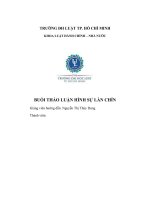 THẢO LUẬN HÌNH sự lần 9 NHÓM