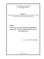 Xây dựng chỉ dẫn địa lý Chè Shan Mộc Châu