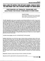 Bàn luận về những vấn đề khó khăn, thách thức và giải pháp cho các doanh nghiệp gỗ bình định 