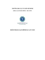 THẢO LUẬN HÌNH sự lần 8 NHÓM 1