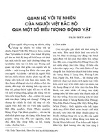 Quan hệ với tự nhiên của người việt bắc bộ qua một số biểu tượng động vật 
