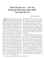 Quan hệ cha mẹ   con cái trong gia đình theo quan niệm của kinh quran 